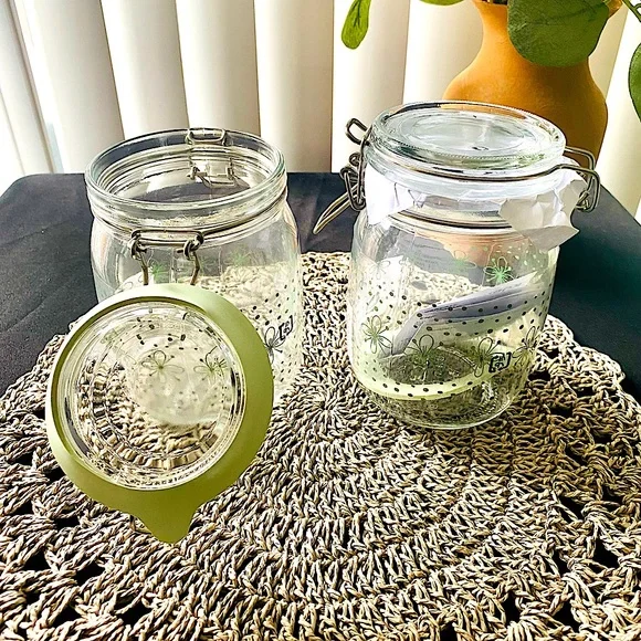 Set of mason jars w/ lid 🫙💚 - Picture 3 of 3